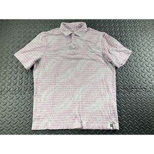 Nat Nast Polo Shirt Adult Medium Pink Floral Short Sleeve Casual Men's